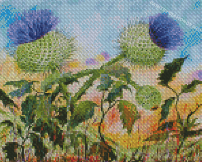 Cool Thistles Diamond Painting