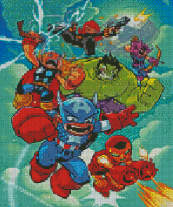 Cute Kids Marvel Diamond Painting