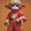 Cute Asian Monkey Diamond Painting