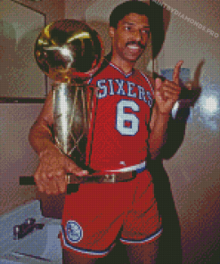 Dr J Basketball Player Diamond Painting