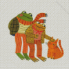 Frog And Toad With Cat Diamond Painting