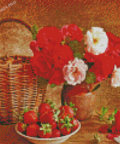 Fruits And Flowers Still Life Diamond Paintings