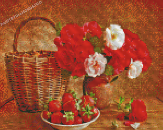 Fruits And Flowers Still Life Diamond Paintings