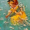 Girl And Flowers By Jessie Willcox Smith Diamond Painting