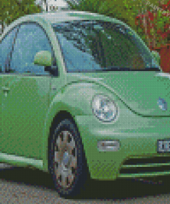 Green Vw Beetle Diamond Painting