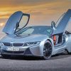 Grey Bmw I8 Car Diamond Painting