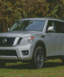 Grey Nissan Armada Diamond Painting