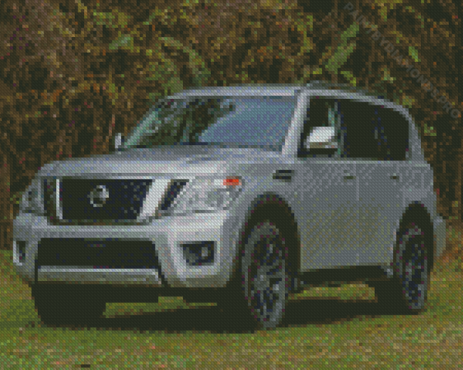 Grey Nissan Armada Diamond Painting