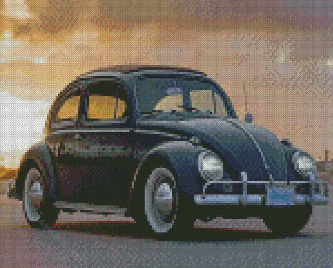 Grey Vw Bug Diamond Painting