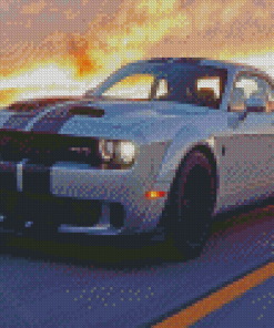 Grey Hellcat Srt Diamond Painting