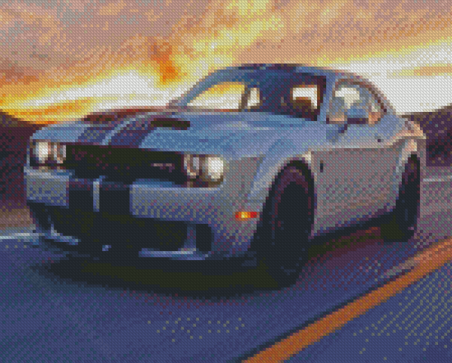 Grey Hellcat Srt Diamond Painting