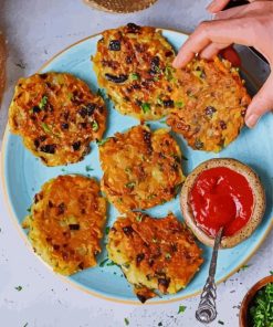 Hash Browns With Ketchup Diamond Paintings