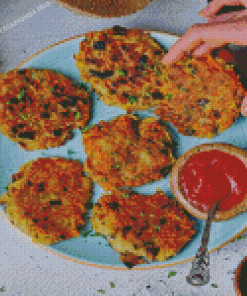 Hash Browns With Ketchup Diamond Paintings