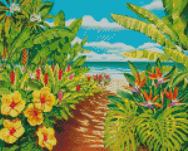 Hawiian Landscape Diamond Painting