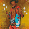 Kofi Kingston WWE Art Diamond Painting