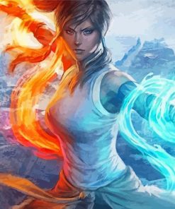 Korra Water And Fire Anime Diamond Painting