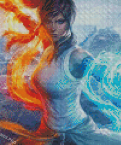 Korra Water And Fire Anime Diamond Painting