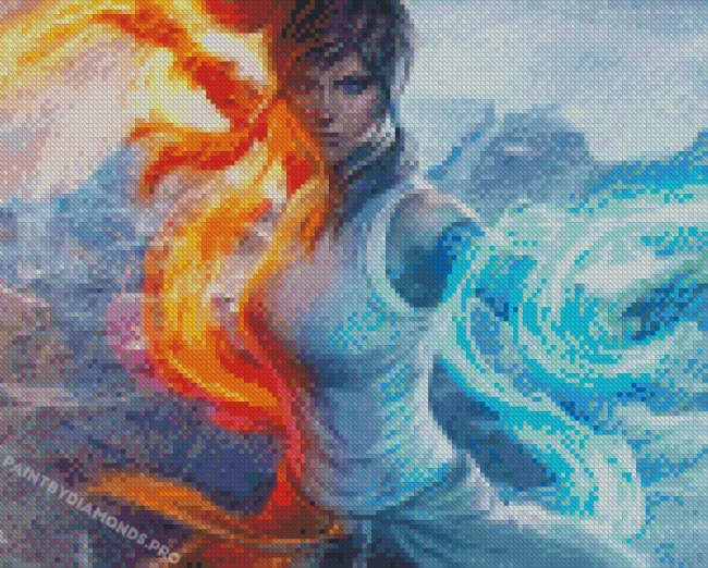 Korra Water And Fire Anime Diamond Painting