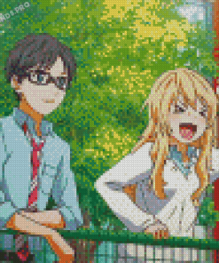 Kousei And Kaori Anime Diamond Painting