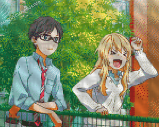 Kousei And Kaori Anime Diamond Painting