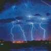 Lightning Sky Landsape Diamond Painting