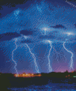 Lightning Sky Landsape Diamond Painting