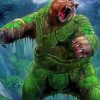 Mad Green Bear Diamond Painting