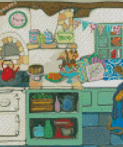 Mouse Animal In Kitchen Diamond Painting