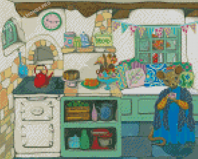 Mouse Animal In Kitchen Diamond Painting