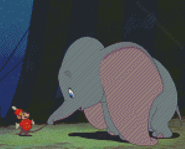 Mouse And Elephant Diamond Painting