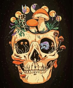 Mushroom Skull Diamond Painting