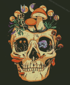 Mushroom Skull Diamond Painting