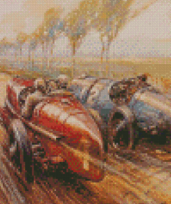 Old Race Cars Art Diamond Painting