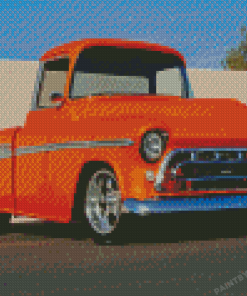 Orange Camionnette Chevrolet Diamond Painting