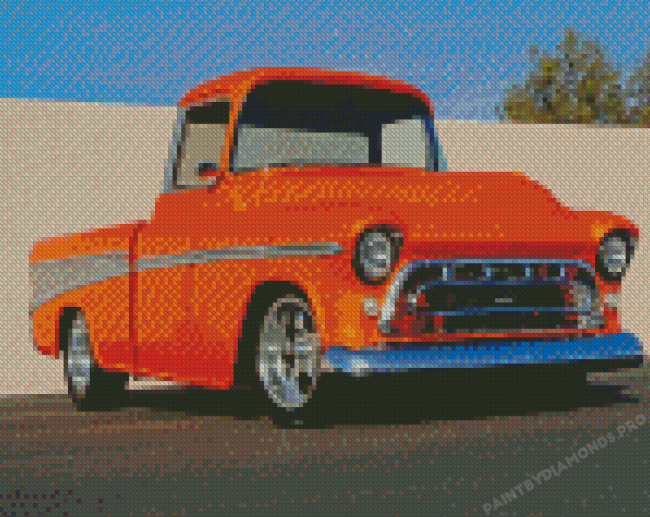 Orange Camionnette Chevrolet Diamond Painting