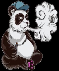 Panda Bear Animal Smoking Diamond Painting