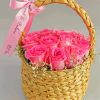 Pink Basket Of Roses Diamond Paintings