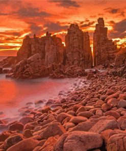 Pinnacles Lookout Phillip Island Sunset Diamond Paintings