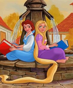 Princesses Belle And Rapunzel Diamond Painting