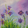 Purple Irises By Monet Diamond Painting