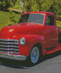 Red 51 Chevy Truck Diamond Painting