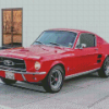 Red 67 Mustang Fastback Diamond Paintings