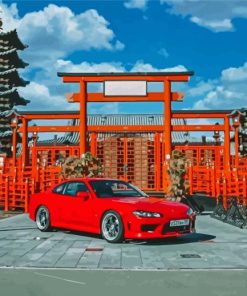 Red Silvia S15 Diamond Paintings