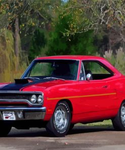 Red Plymouth Road Runner Diamond Painting