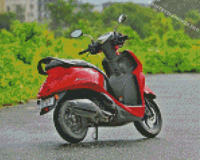 Red Yamaha Fascino Diamond Painting