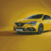 Renault Yellow Megane Luxury Car Diamond Painting