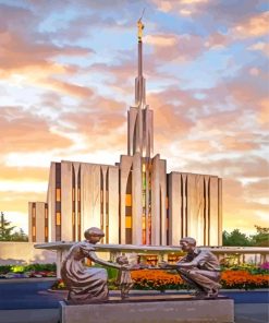 Seattle Temple Building Diamond Painting