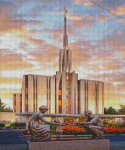 Seattle Temple Building Diamond Painting