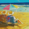 Sisters On Beach Diamond Painting