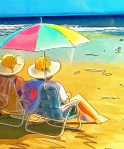 Sisters On Beach Diamond Painting